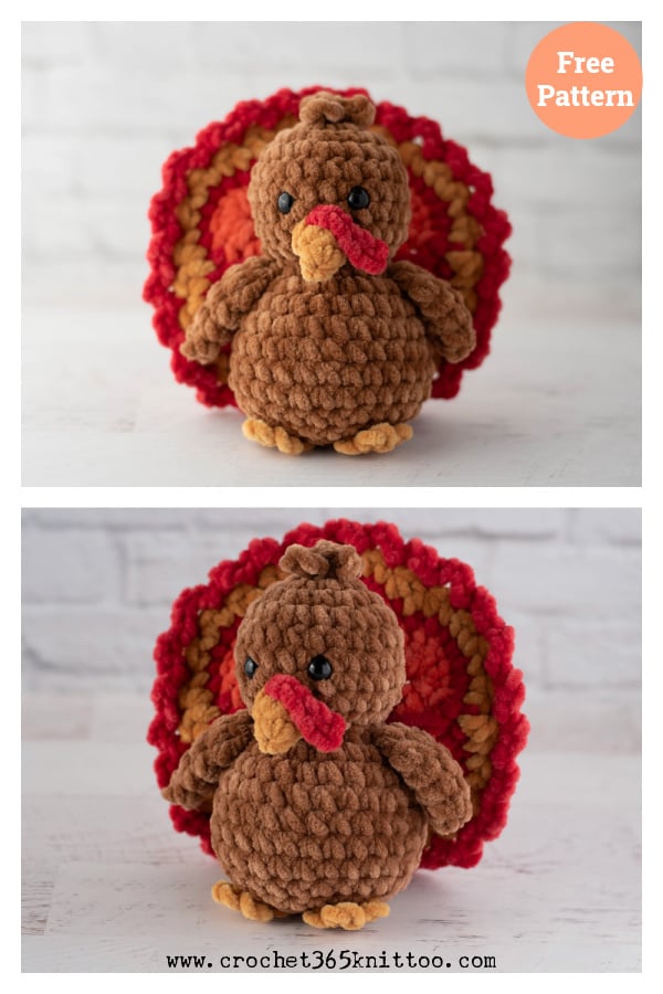 Toby the Turkey Amigurumi Free Crochet Pattern