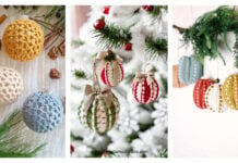 10+ Christmas Bauble Cover Free Crochet Patterns