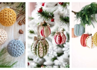 10+ Christmas Bauble Cover Free Crochet Patterns