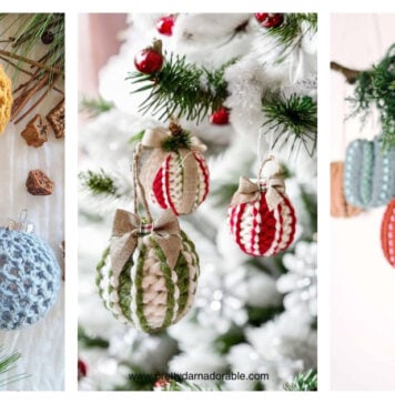 10+ Christmas Bauble Cover Free Crochet Patterns