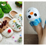 Adorable Christmas Slippers Crochet Patterns