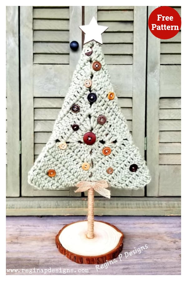 Christmas Button Tree Free Crochet Pattern