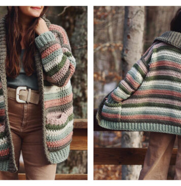 Colorstripe Cardi Free Crochet Pattern