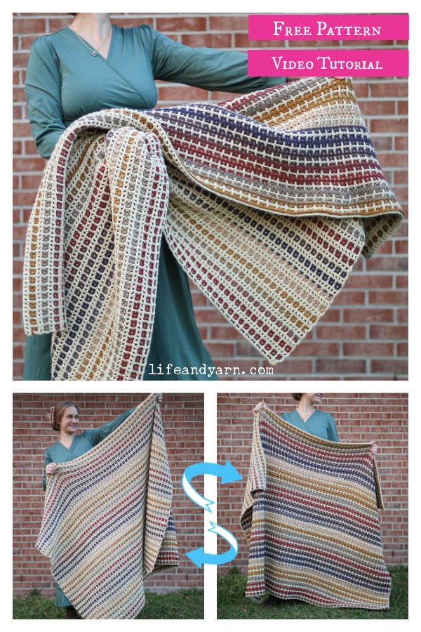 Duality Blanket Free Crochet Pattern and Video Tutorial