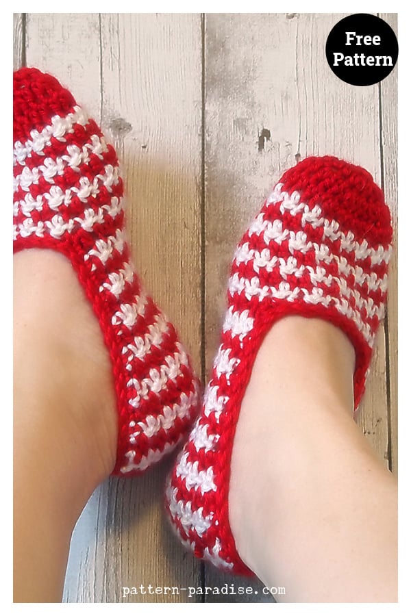 Hint of Mint Slippers Free Crochet Pattern