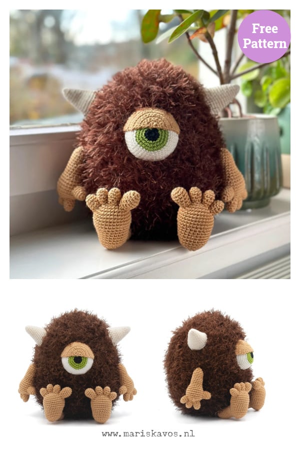 Monster Hector the Cyclops Amigurumi Free Crochet Pattern