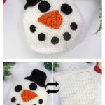 Snowman Market Bag Free Crochet Pattern and Video Tutorial