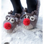 The Rudolphs Slippers Free Crochet Pattern