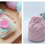 10+ Heart Drawstring Bag Crochet Patterns