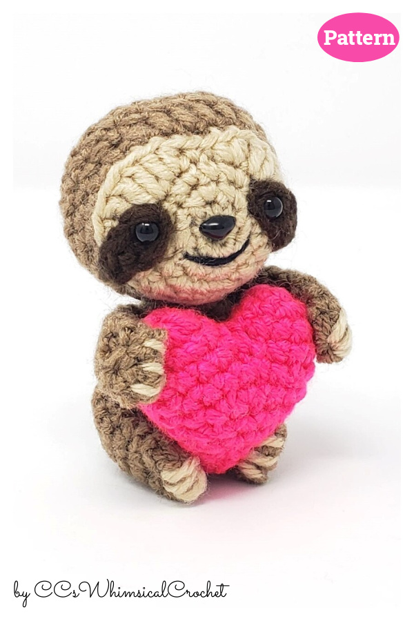 Amigurumi Valentine's Day Sloth Crochet Pattern