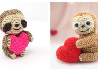 Amigurumi Valentine's Day Sloth Crochet Patterns