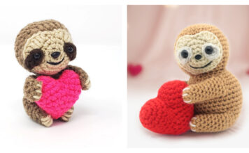 Amigurumi Valentine's Day Sloth Crochet Patterns