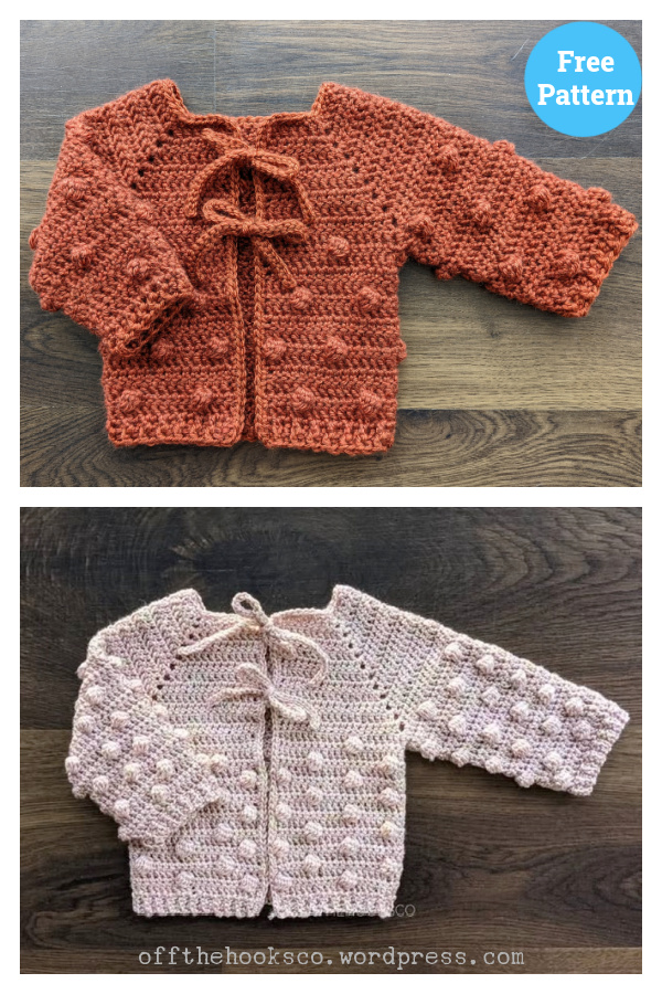 Baby Bubble Tea Cardigan Free Crochet Pattern