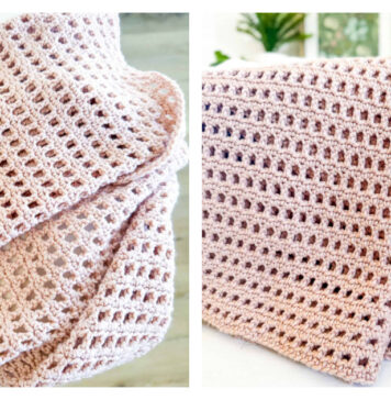 Blush Breeze Blanket Free Crochet Pattern and Video Tutorial