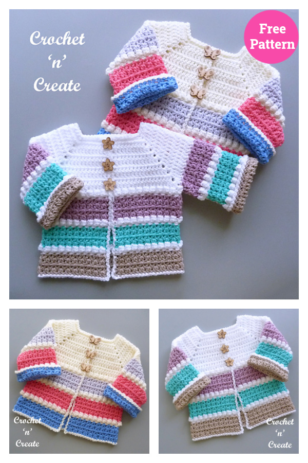 Bobble Inbetween Cardigan Free Crochet Pattern