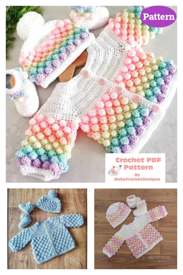 Bobbles Baby Jacket Crochet Pattern