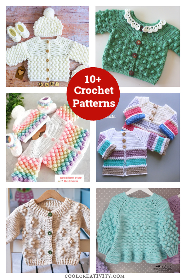 10+ Bobbles Baby Jacket Crochet Patterns 