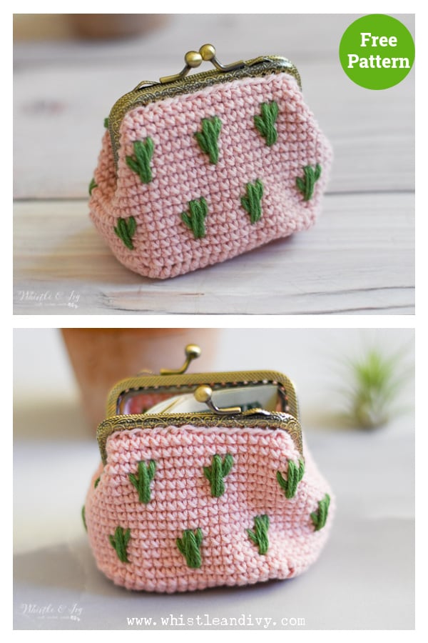 Cactus Coin Pouch Free Crochet Pattern