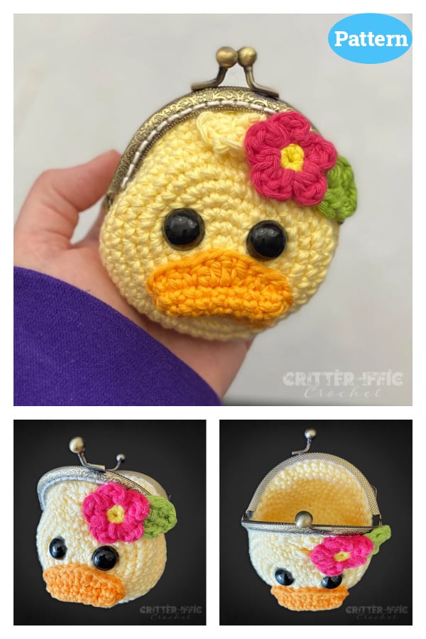 Clasped Duckling Change Pouch Crochet Pattern