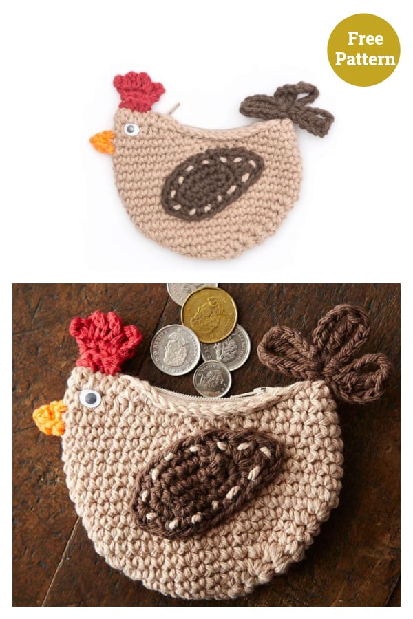 Cluck Cluck Change Purse Free Crochet Pattern