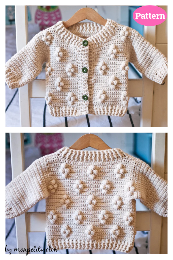 Cotton Flower Cardigan Crochet Pattern