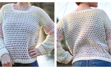 Dip Dye Sweater Free Crochet Pattern and Video Tutorial