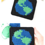 Earth Day Coaster Free Crochet Pattern