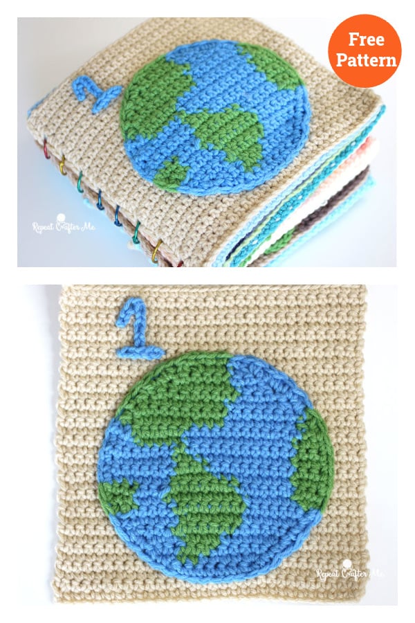 Earth Day Quiet Book Free Crochet Pattern