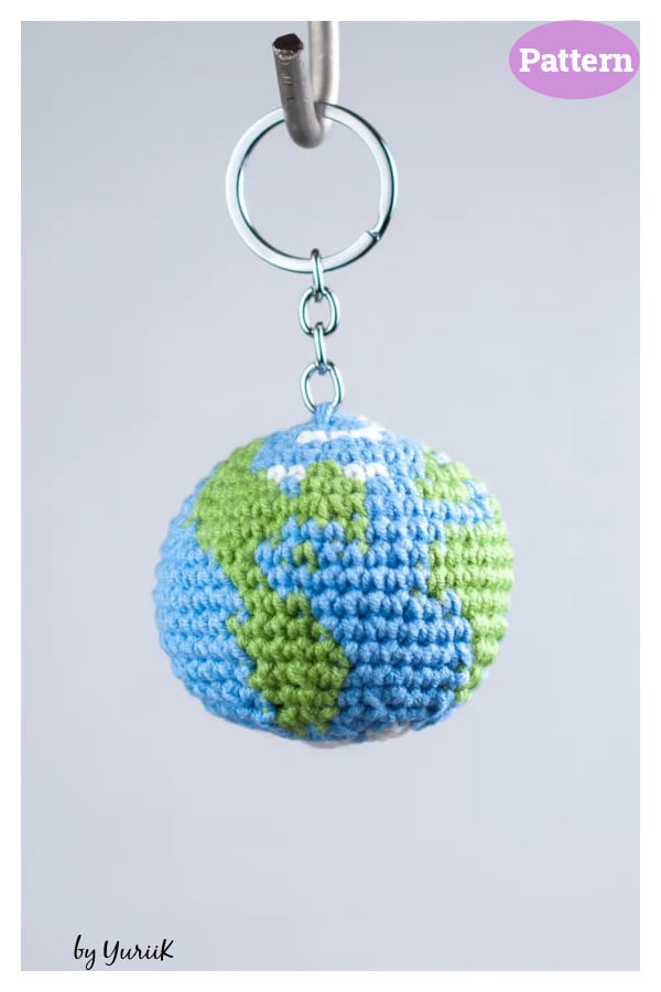 Earth Keychain Crochet Pattern