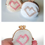 Heart Coin Purse Free Crochet Pattern and Video Tutorial