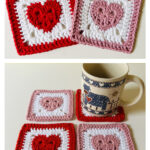 Heart Granny Square Free Crochet Pattern