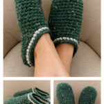 House Slippers Free Crochet Pattern and Video Tutorial