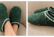 House Slippers Free Crochet Pattern and Video Tutorial