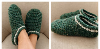 House Slippers Free Crochet Pattern and Video Tutorial