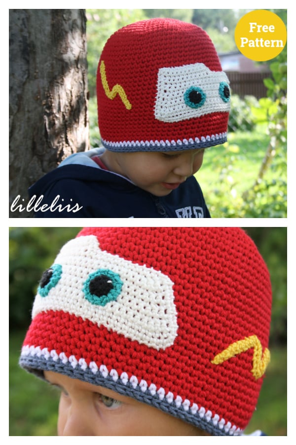 Lightning McQueen Hat Free Crochet Pattern