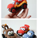 Lightning Sally Mater Cars Crochet Pattern