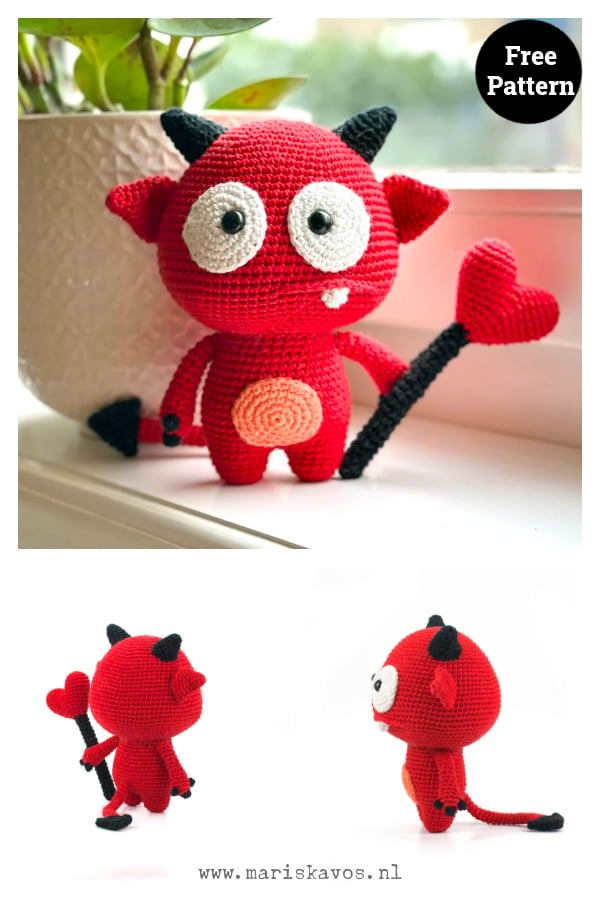 Little Love Devil Amigurumi Free Crochet Pattern 