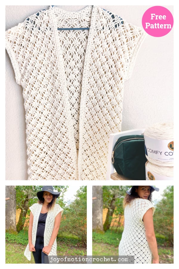 Ocean's Breath Cardi Free Crochet Pattern