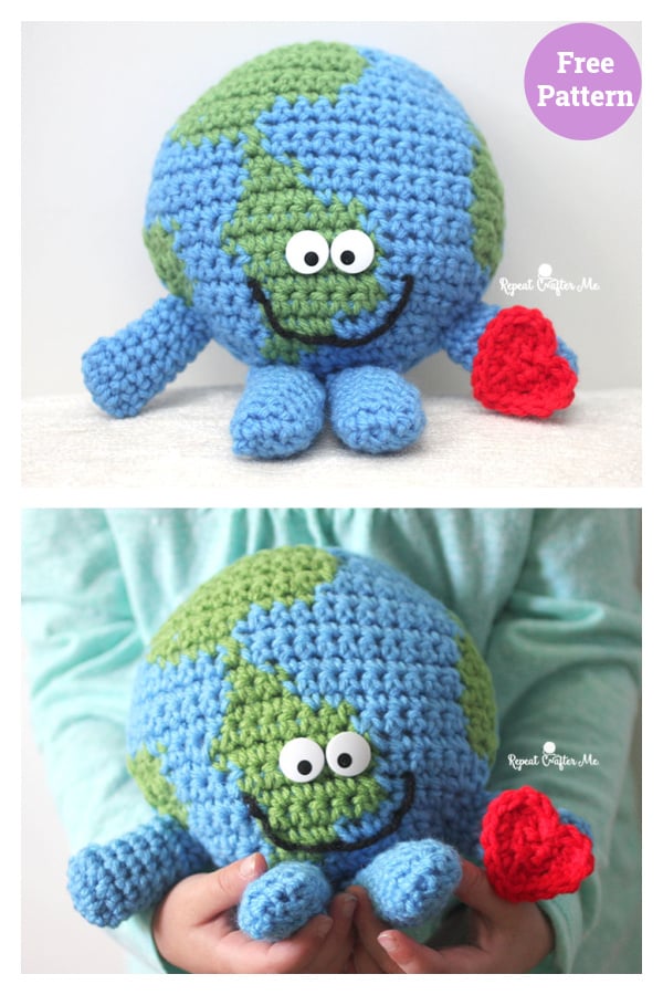 Planet Earth Cuddle Buddy Free Crochet Pattern