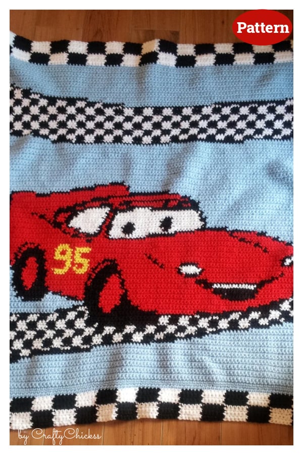 Race Car Blanket Crochet Pattern