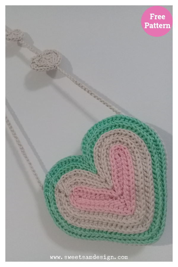 Rain of Hearts Bag Free Crochet Pattern