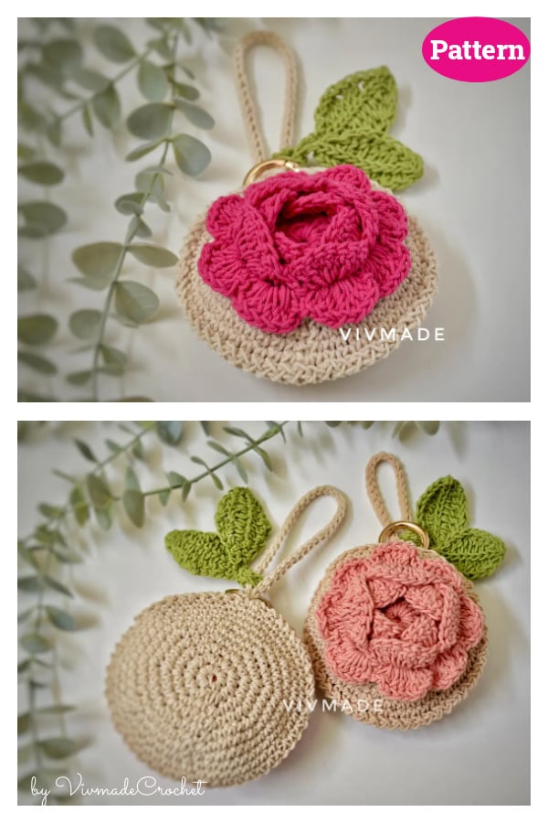 Rose Pouch Crochet Pattern