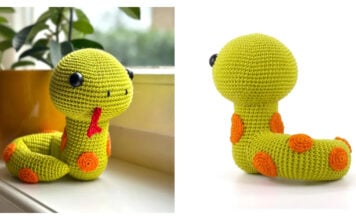 Simon the Snake Amigurumi Free Crochet Pattern and Video Tutorial