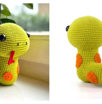 Simon the Snake Amigurumi Free Crochet Pattern and Video Tutorial