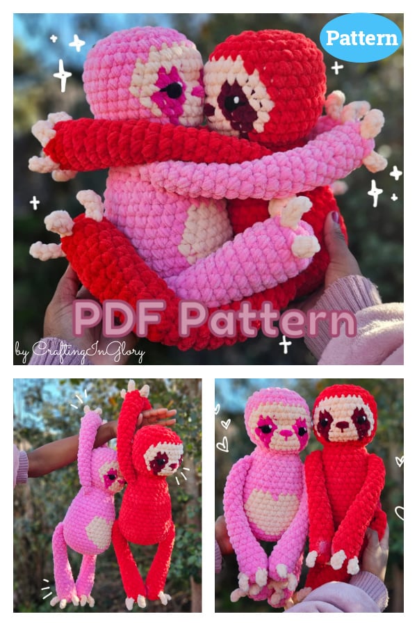 Sloth Couple Crochet Pattern