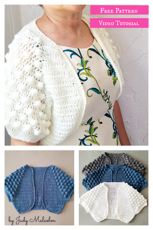 Summer Time Bolero Free Crochet Pattern and Video Tutorial