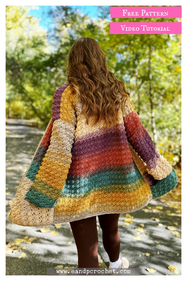 The Echoes Cardigan Free Crochet Pattern and Video Tutorial 