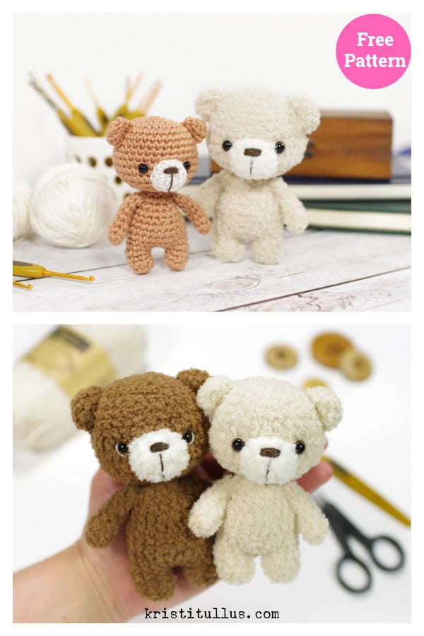 Tiny Teddy Bear Amigurumi Free Crochet Pattern 