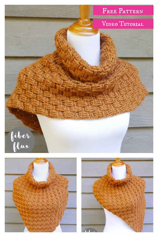 Vanilla Toffee Cowl Free Crochet Pattern and Video Tutorial