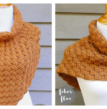 Vanilla Toffee Cowl Free Crochet Pattern and Video Tutorial